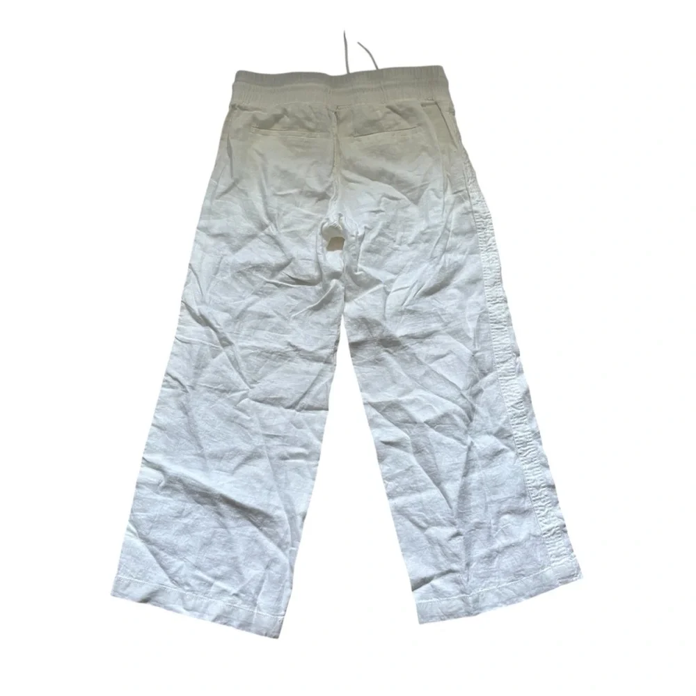 Athleta Cabo Linen Wide Leg Pants Womens Size 4P Petite New with tag White - Picture 3 of 7